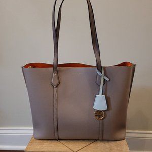SOLD - TORY BURCH Perry Tote, Grey Heron